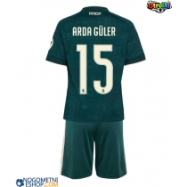 Otroški Nogometni dresi Real Madrid Arda Guler #15 Gostujoči 2026-27 Kratek Rokav (+ Kratke hlače)